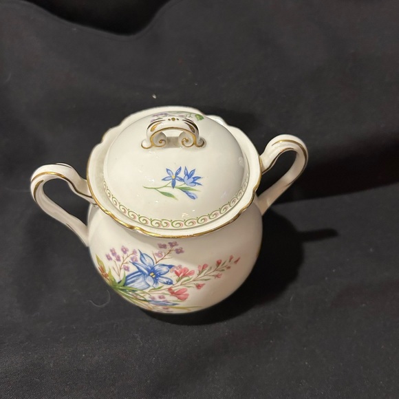 Shelley WILD FLOWERS Gainesborough 4.75" Sugar Bowl - Picture 8 of 12